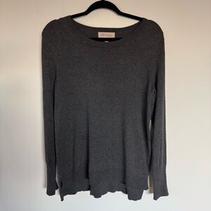 Philosophy Charcoal Gray Sweater with Gold Button Detail Size M